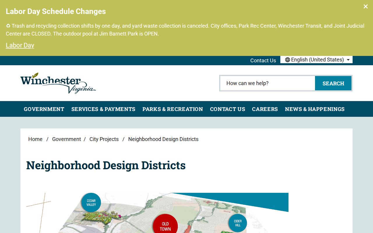 Winchester neighbors research using Neighborhood Design District plans